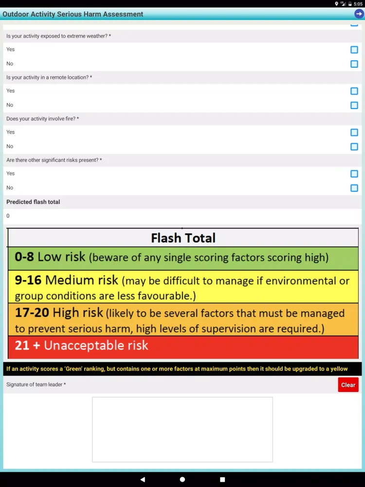 ThinkSafe Field Data سکرین شاٹس