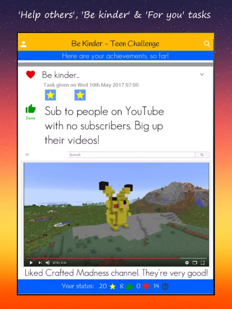 ภาพหน้าจอของ Be Kinder - Teen Challenge iPad 