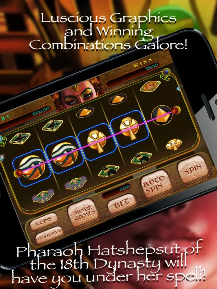 صور Ancient Pharaoh of Egypt Slots - Vegas Style Slot Machine With Pharaoh Hatshepsut iPad 