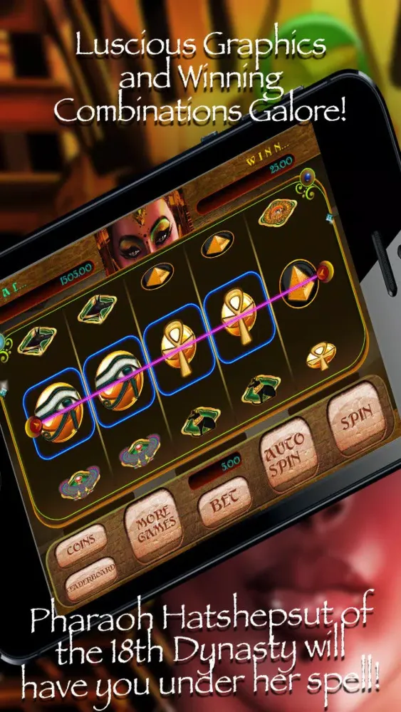صور Ancient Pharaoh of Egypt Slots - Vegas Style Slot Machine With Pharaoh Hatshepsut