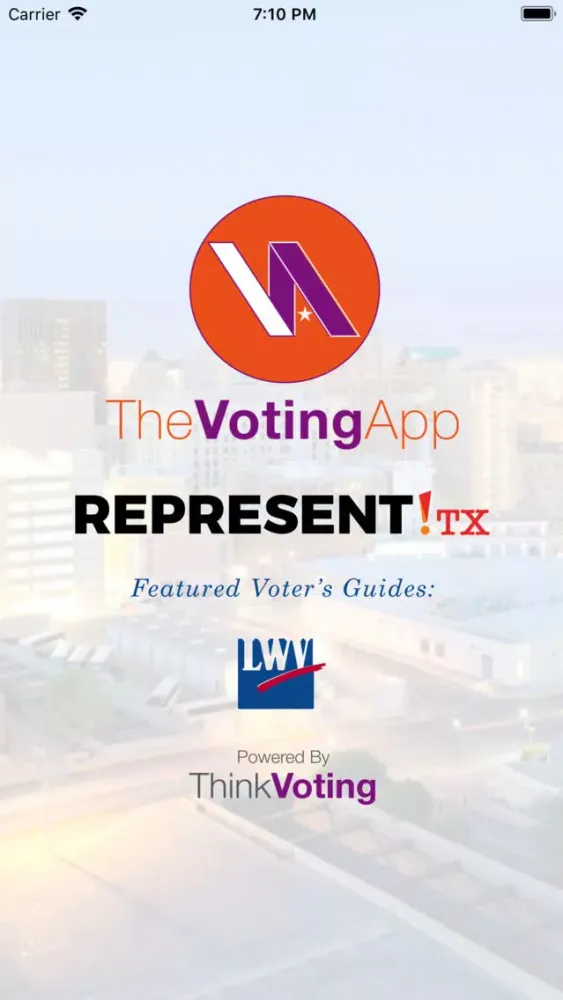 The Voting App - Represent! TX Screenshots