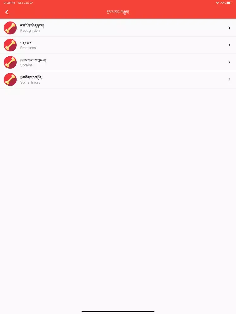 Скриншоты FirstAid in Tibetan iPad 