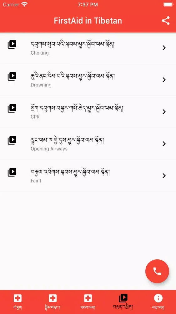 Скриншоты FirstAid in Tibetan