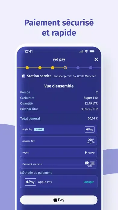 Zrzuty ekranu ryd: Tanken & per App bezahlen