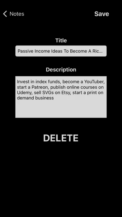 Tangkapan layar Noty: Actualize Your Ideas