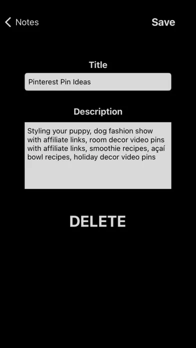 Tangkapan layar Noty: Actualize Your Ideas