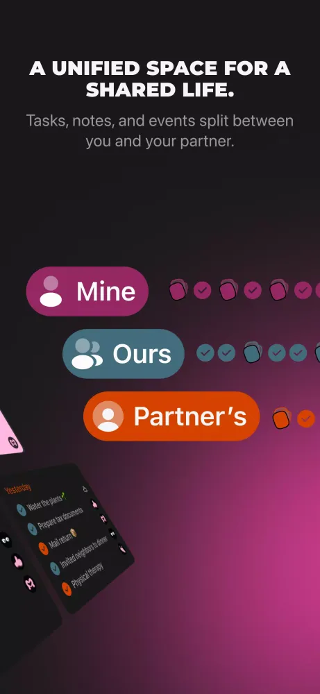 Ảnh chụp màn hình của 3rd Brain | Couples Organizer