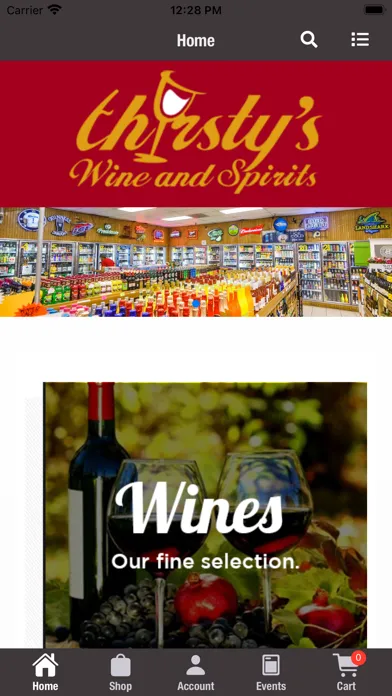 Ảnh chụp màn hình của Thirsty's Wine