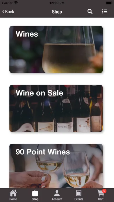 Ảnh chụp màn hình của Thirsty's Wine