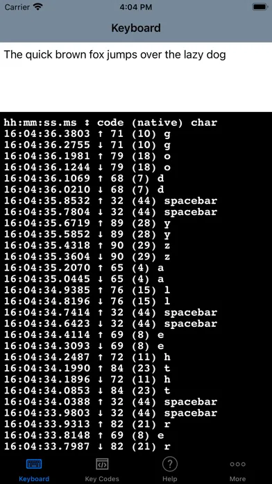 Keyboard Debugger スクリーンショット