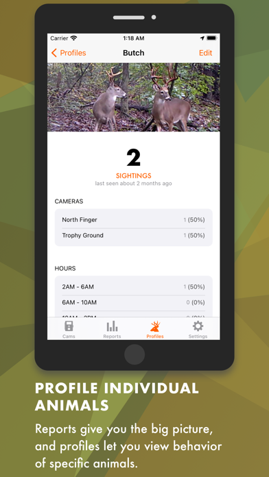 Ảnh chụp màn hình của Patterns: Trail Cam Log