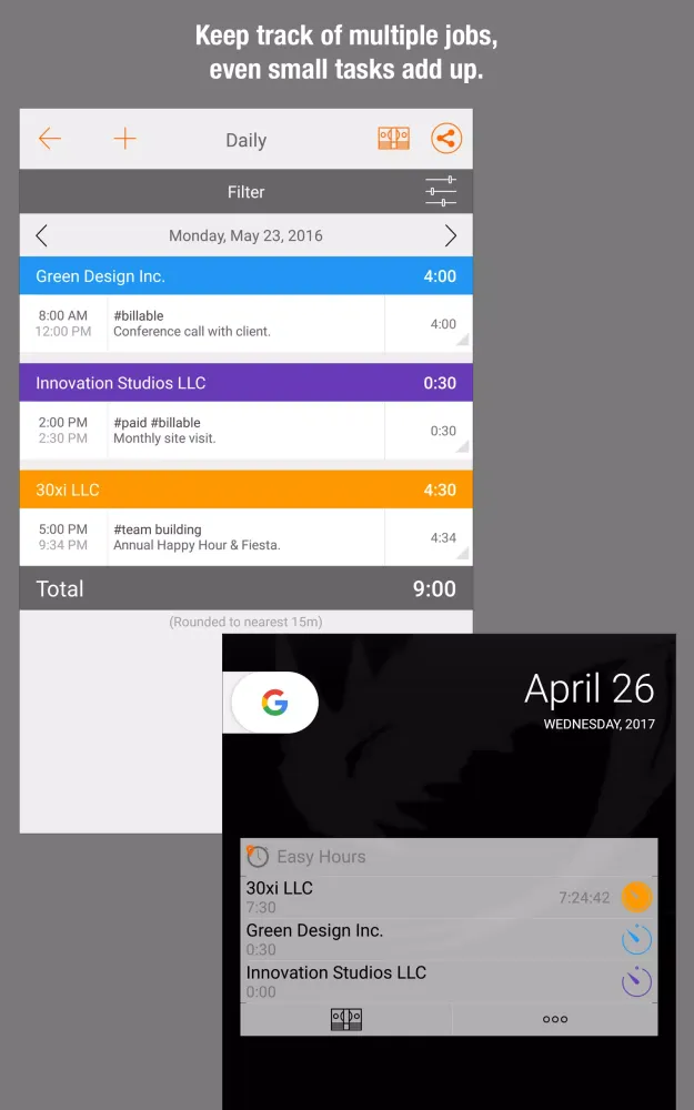 Ảnh chụp màn hình của Easy Hours