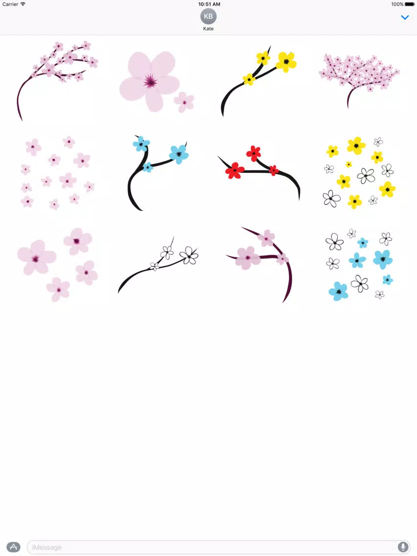 Tangkapan skrin Flower Blossom sticker - flowers photo stickers iPad 