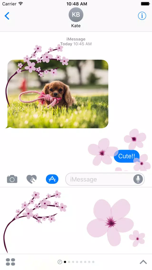 Tangkapan skrin Flower Blossom sticker - flowers photo stickers