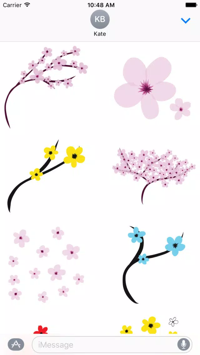 Tangkapan skrin Flower Blossom sticker - flowers photo stickers