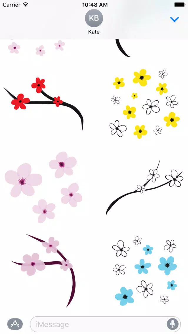 Tangkapan skrin Flower Blossom sticker - flowers photo stickers