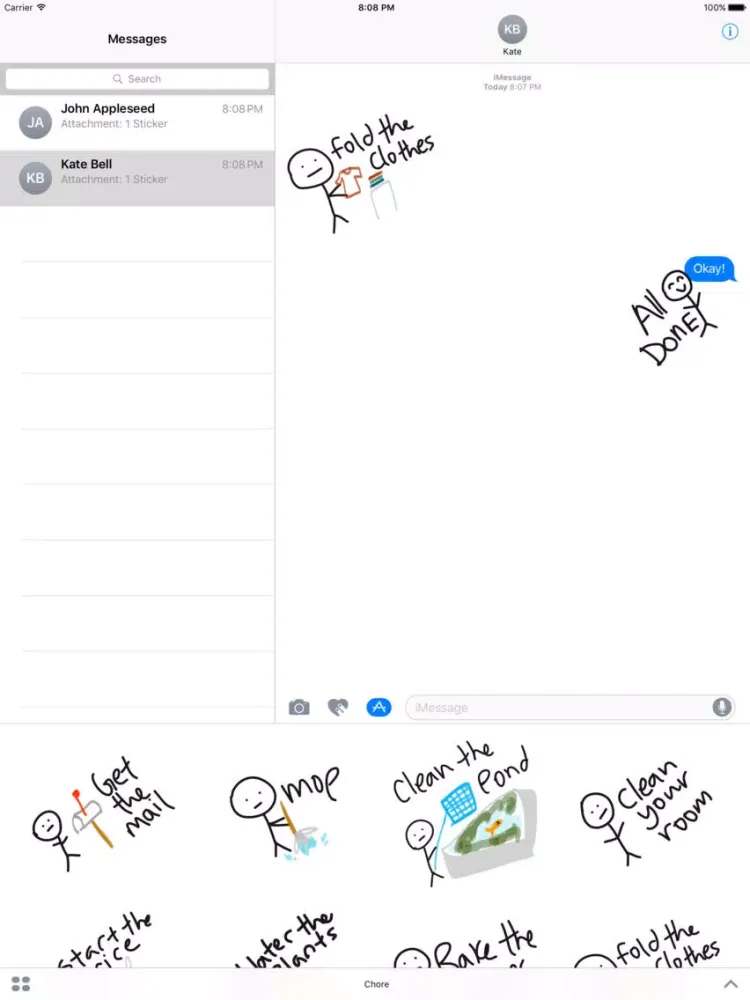 Скриншоты Chore sticker pack - to do stickers for iMessage iPad 