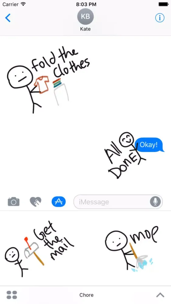 Скриншоты Chore sticker pack - to do stickers for iMessage