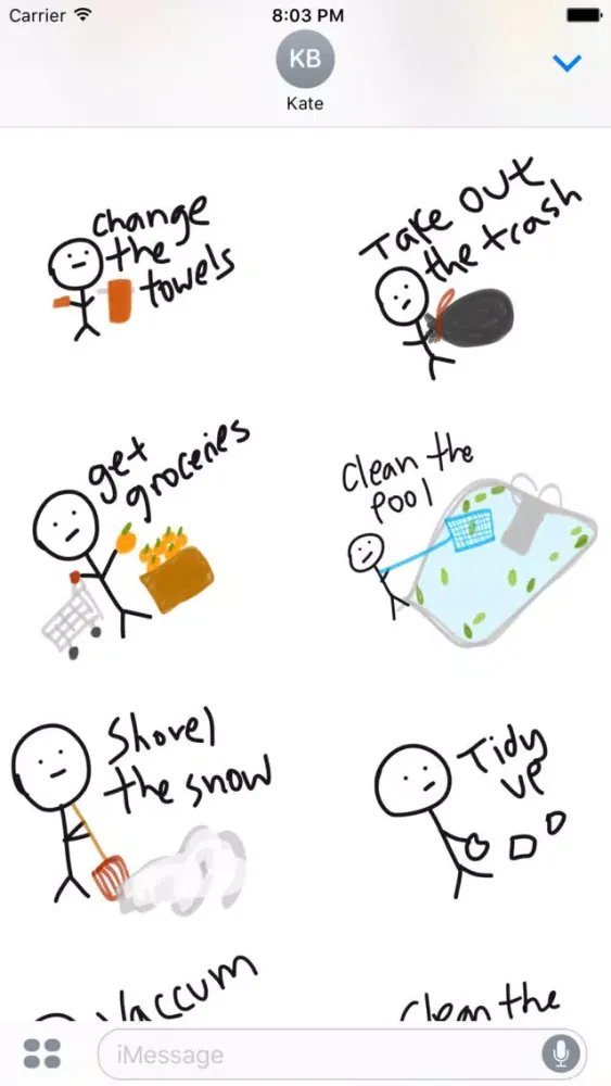 Скриншоты Chore sticker pack - to do stickers for iMessage