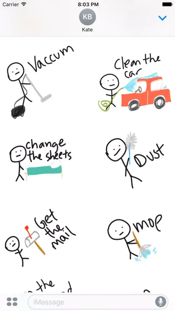 Скриншоты Chore sticker pack - to do stickers for iMessage
