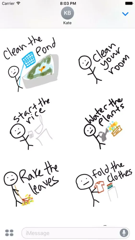 Скриншоты Chore sticker pack - to do stickers for iMessage