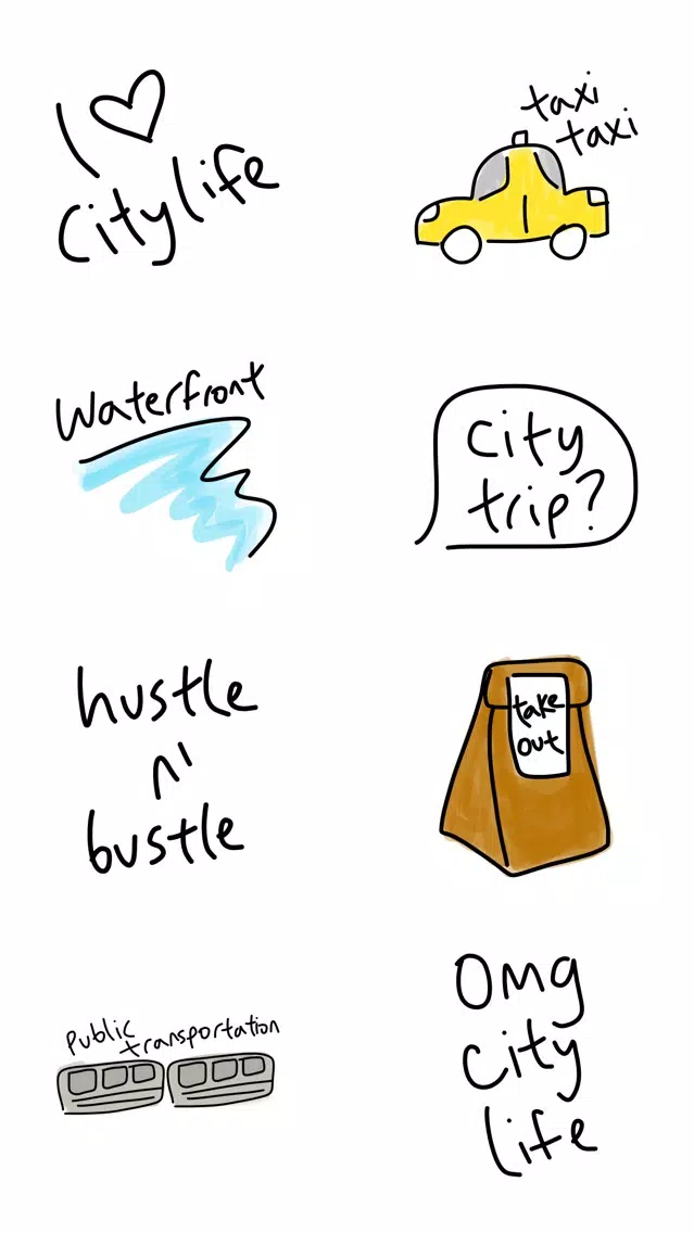Zrzuty ekranu City stickers for iMessage - photo keyboard emoji