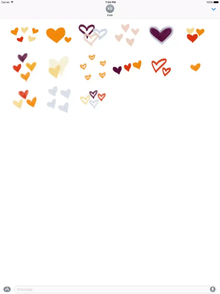 Fall Heart sticker, love you stickers for iMessage iPad 应用截图