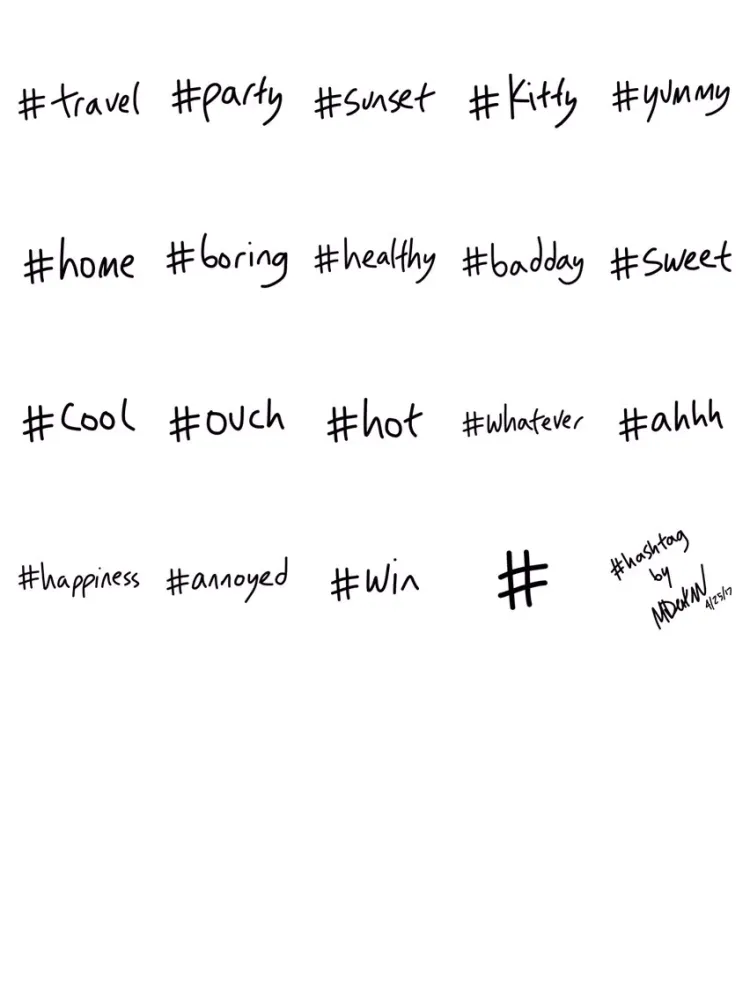 تصاویر Hashtag sticker - text emoji stickers for iMessage iPad 