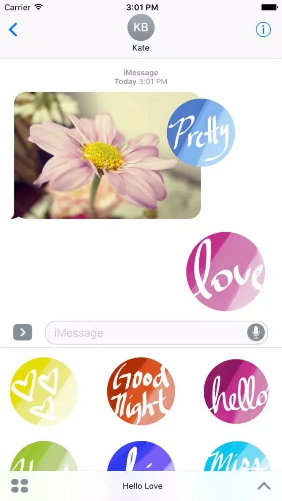 تصاویر Hello Love sticker pack - hi stickers for iMessage