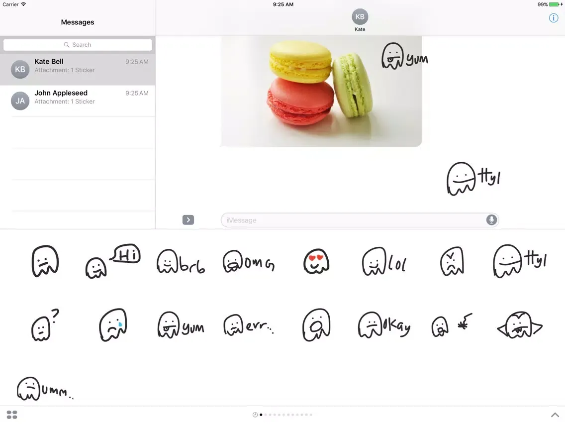 Jelly sticker pack - speech stickers for iMessage iPad  स्क्रीनशॉट