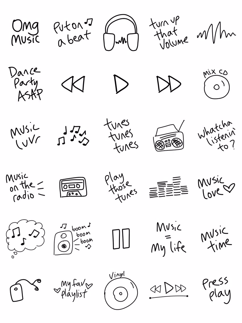 Music sticker - photo emoji stickers for iMessage iPad  Ekran Görüntüleri