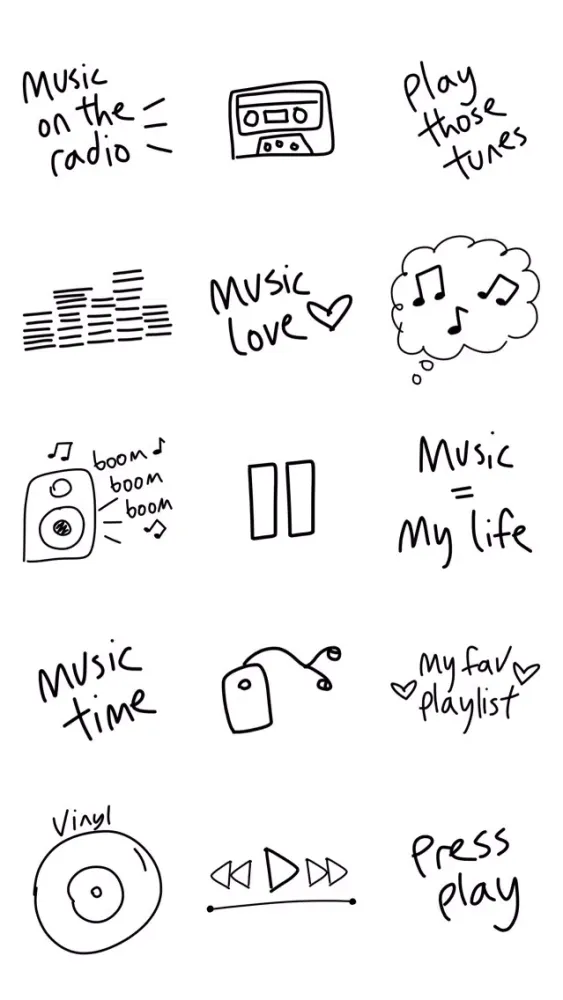 Music sticker - photo emoji stickers for iMessage スクリーンショット
