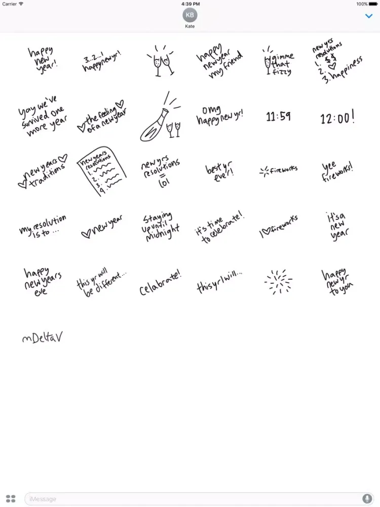 Скриншоты New Year Countdown sticker - stickers for iMessage iPad 