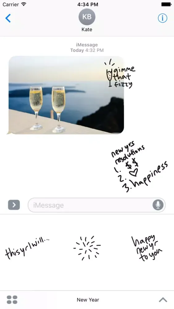 Скриншоты New Year Countdown sticker - stickers for iMessage