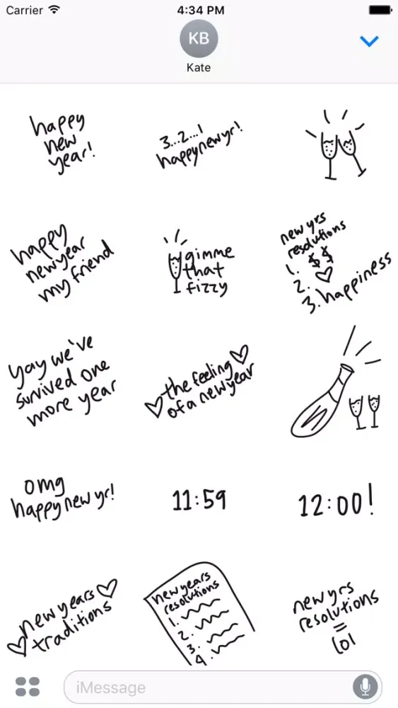 Скриншоты New Year Countdown sticker - stickers for iMessage
