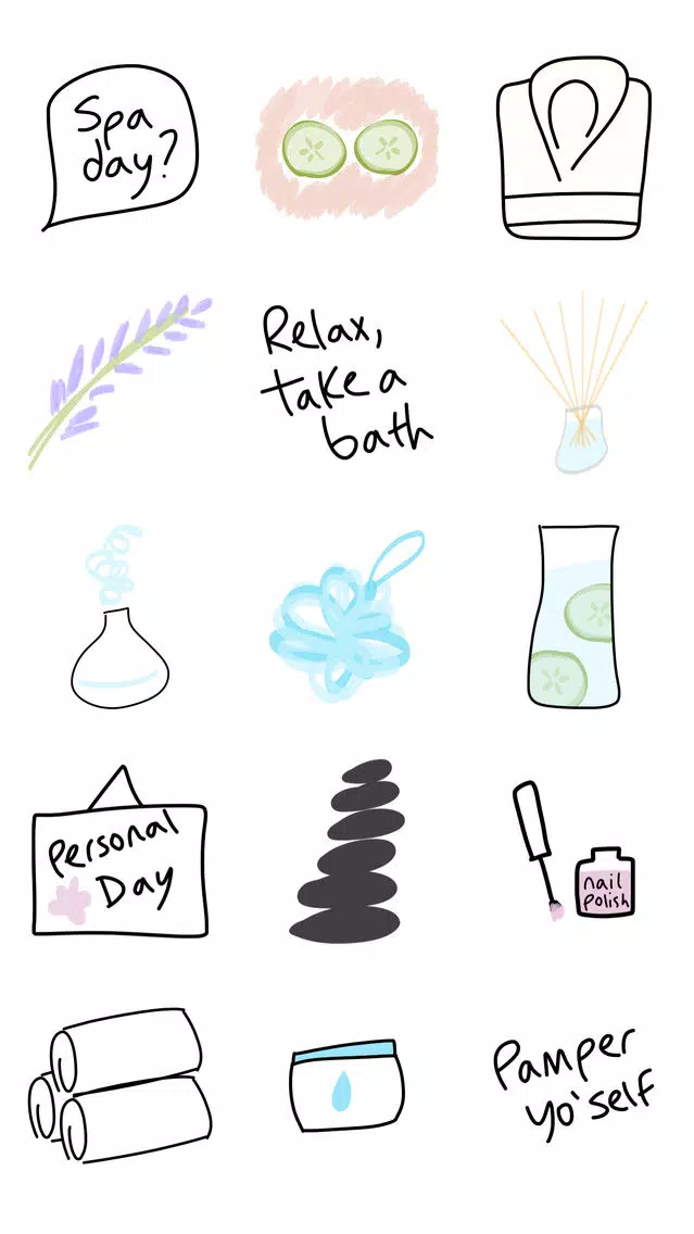 Spa stickers for iMessage - Spa Day photo emoji应用截图