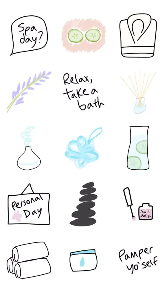 Spa stickers for iMessage - Spa Day photo emoji سکرین شاٹس