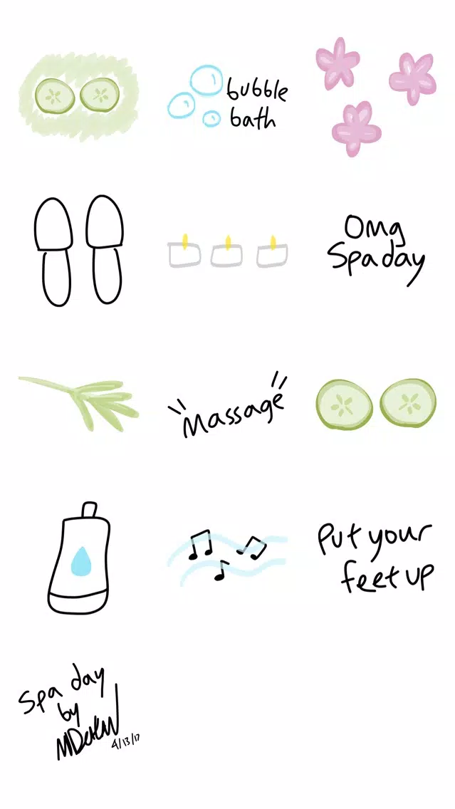 Spa stickers for iMessage - Spa Day photo emoji应用截图