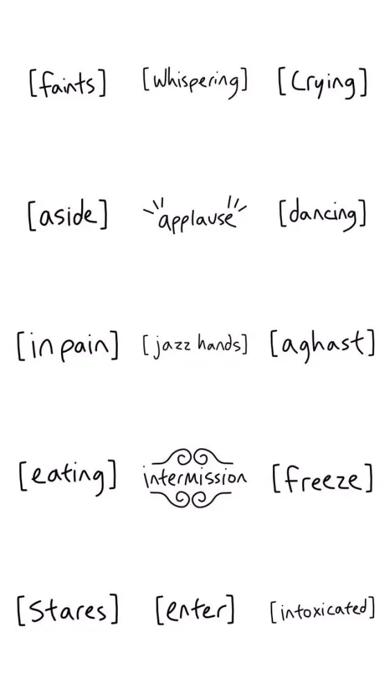 صور Stage Direction sticker, pic stickers for iMessage