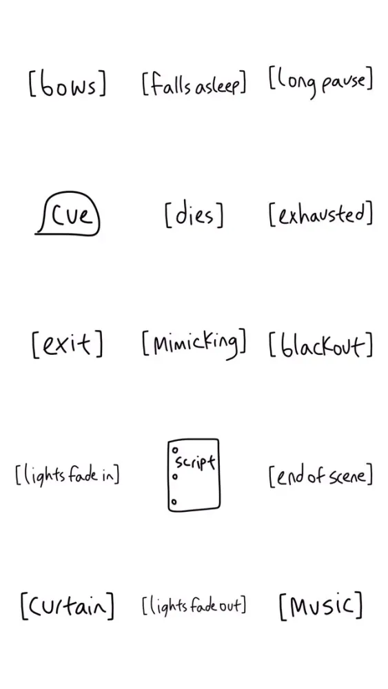 صور Stage Direction sticker, pic stickers for iMessage