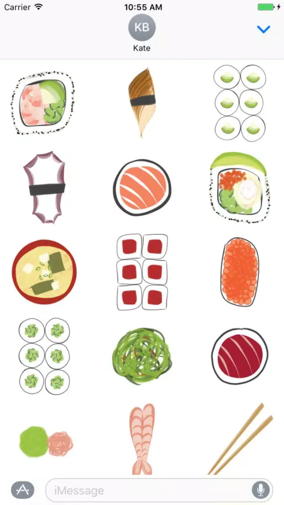 Sushi sticker pack - food stickers for iMessage Screenshots