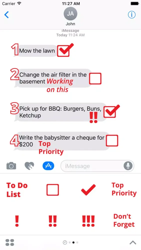 To Do List sticker pack - stickers for iMessage应用截图