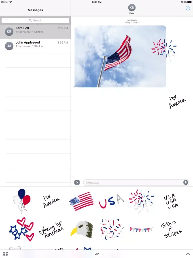 صور America Nation Sticker - USA Stickers for Photos iPad 