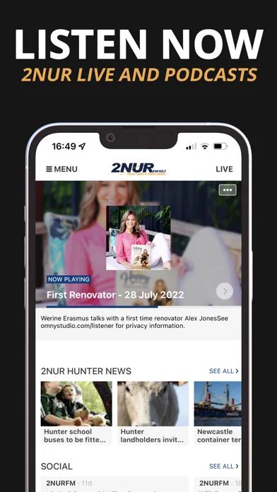 Captures d'écran de 2NURFM