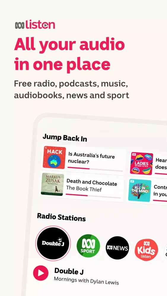 ABC listen Screenshots