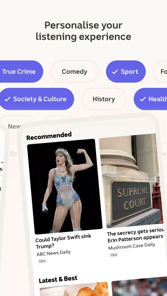 ABC listen Screenshots