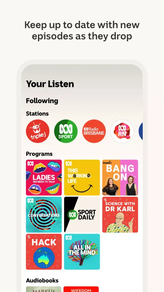 ABC listen Screenshots