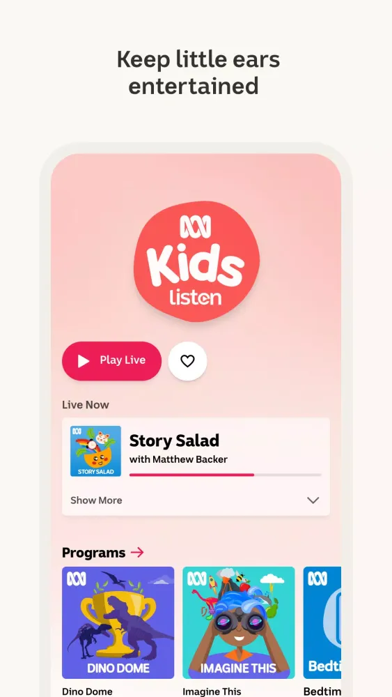 ABC listen Screenshots