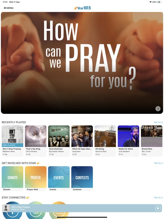 Ảnh chụp màn hình của STAR 101.5 FM iPad 