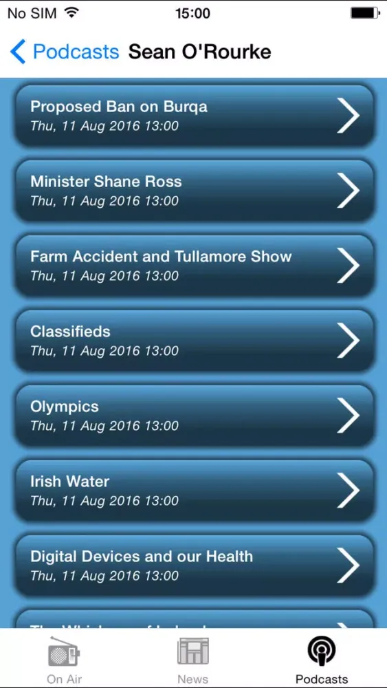 RTÉ Radio 1 स्क्रीनशॉट
